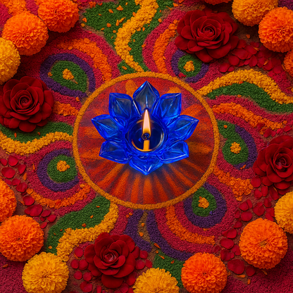 3D REFLECTIVE DIYA SET- FESTIVAL DIWALI DECOR