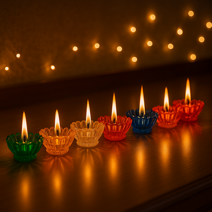 3D REFLECTIVE DIYA SET- FESTIVAL DIWALI DECOR